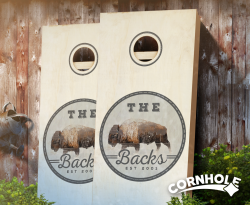 "Bison Family" Stained Cornhole Boards