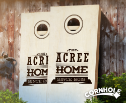 "Woodburn Home" Stained Cornhole Boards