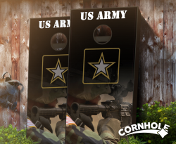 "Army Gun" Cornhole Boards