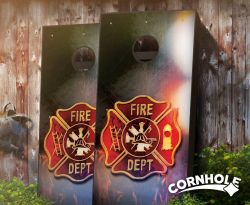 "Fire Badge" Cornhole Boards