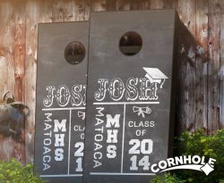 "Graduation Chalkboard" Cornhole Boards