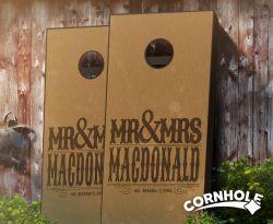 "Mr. and Mrs." Wedding Cornhole Boards