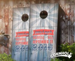 "Retro Carnie" Wedding Cornhole Boards