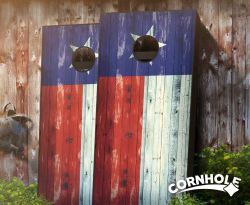 "Texas Flag Distressed" Cornhole Boards