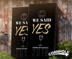 "We Said Yes" Wedding Cornhole Boards