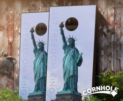 "Let Freedom Ring Light" Cornhole Boards