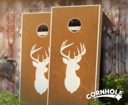 "Buck" Stained Cornhole Boards