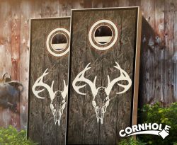 "Camo Skull" Stained Cornhole Boards
