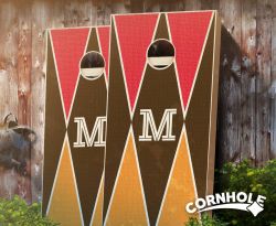 "Colored Monogram" Stained Cornhole Boards
