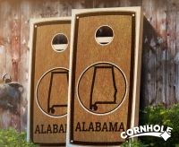 "Alabama" State Stained Cornhole Board